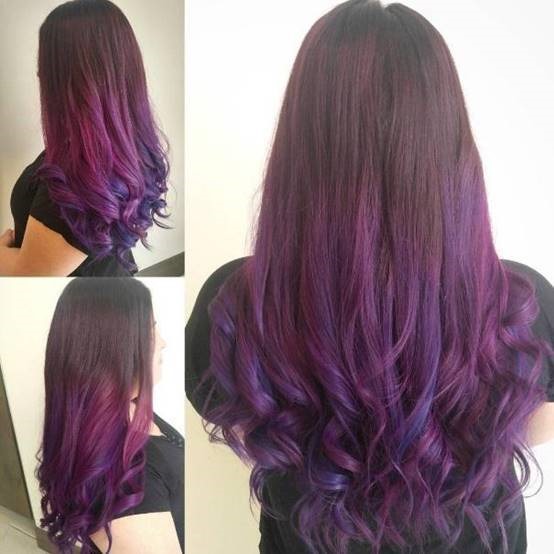 Fun and Fab Shades of Purple Ombre Hair