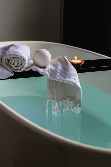 Taking a bath