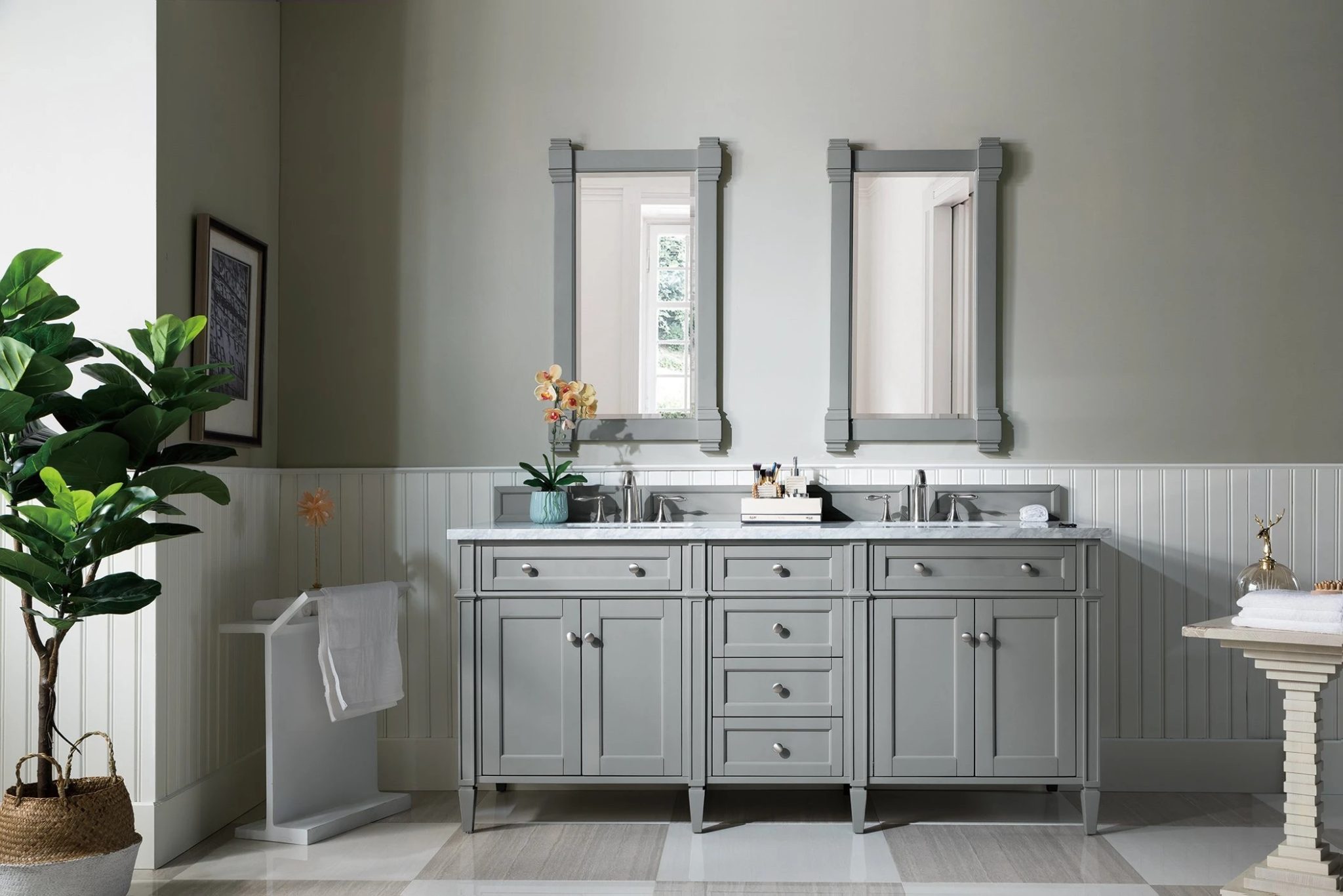 Gray Bathroom Vanity Mirrors