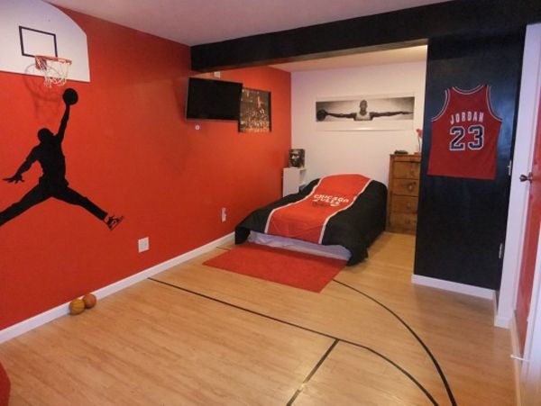 Home Décor: Cool Basketball Bedroom Furniture Theme Designs