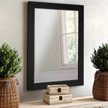 Shiny Black Wall Mirror for bedroom