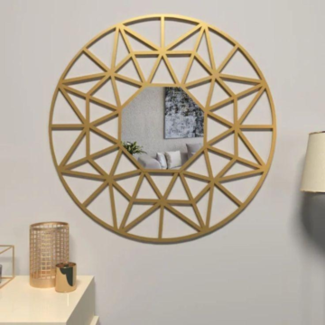 Retro-Styled Wall Mirrors with Triangle Frames