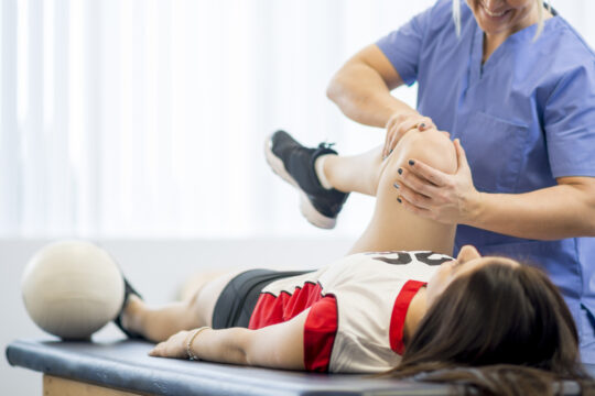 Volleyball Player in Physical Therapy