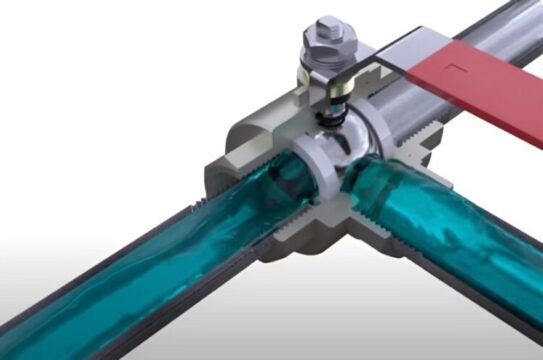 L-port of a 3-way ball Valve