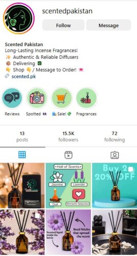 scented pakistan instagram