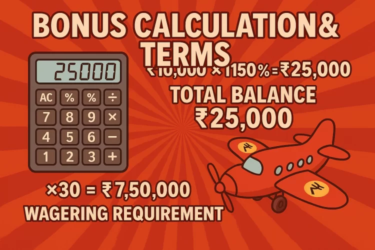 Mathematical example of calculating bonuses with formulas